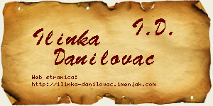 Ilinka Danilovac vizit kartica